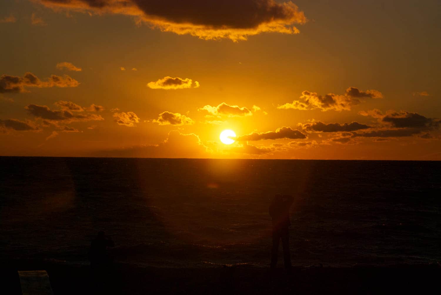 Abendhimmel über dem Wasser