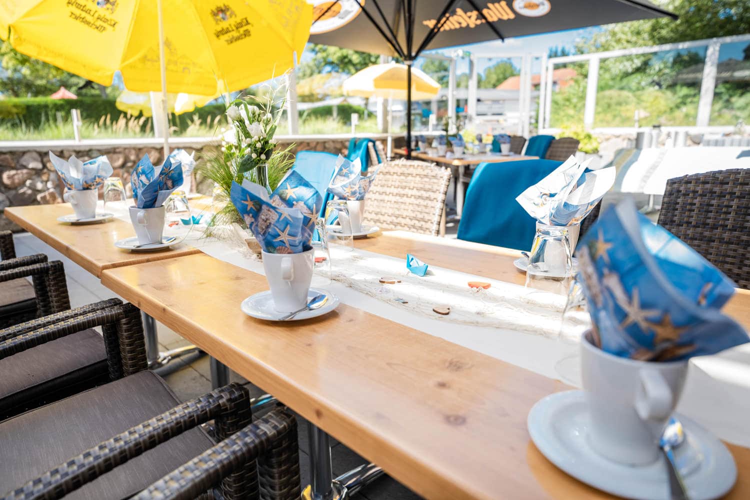 Tischdekoration im Restaurant