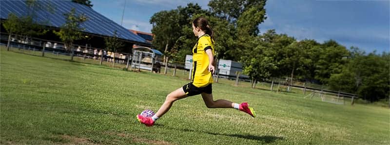 Children playing football during the activity programme