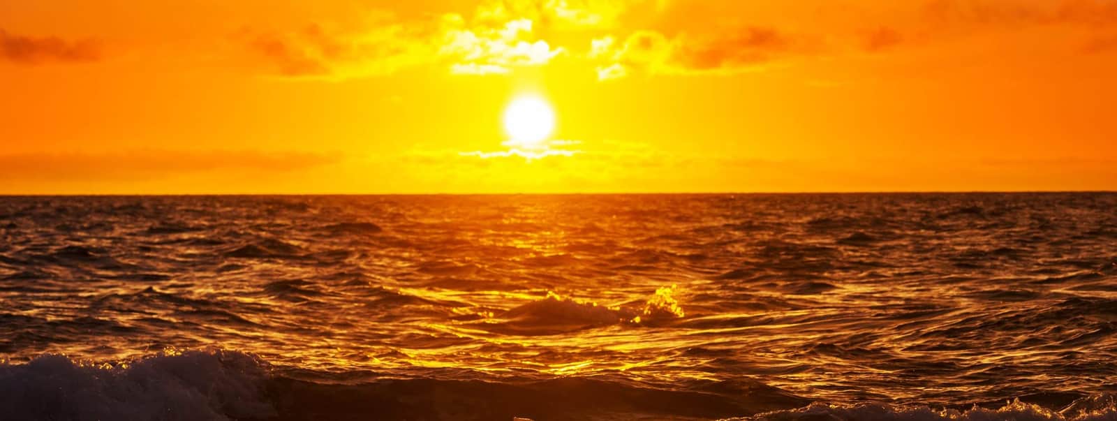 Sonnenuntergang über der Ostsee an der Sunset-Coast