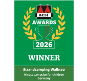 ACSI Awards 2026 Gewinner-Abzeichen Strandcamping Wallnau